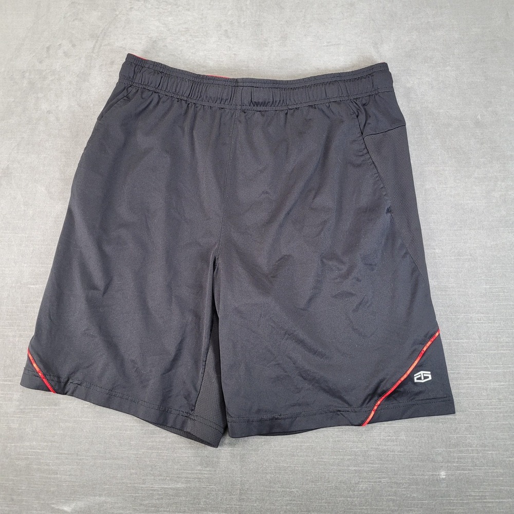 Tapout Mens Athletic Shorts XL‎ Black Red Elastic Waist Drawstring MMA Training
